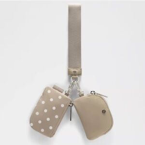 Rare NWT Lululemon Polka Dot Wristlet Set